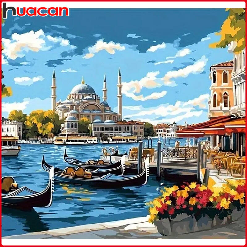 Resin Art Wallpaper - HUACAN 5d Diamond Painting Vintage And