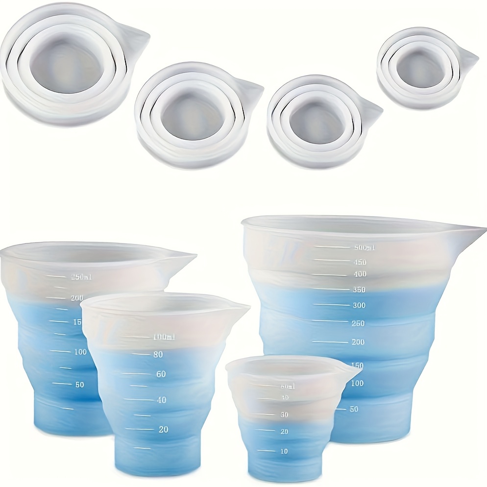 Resin Mixing Cup - 50-500ml Foldable Silicone Measuring Cup Multi-spec