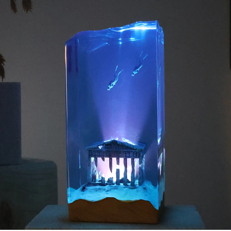 NEW Marine Art Home Decoration - Resin Art With Wood recension och pris