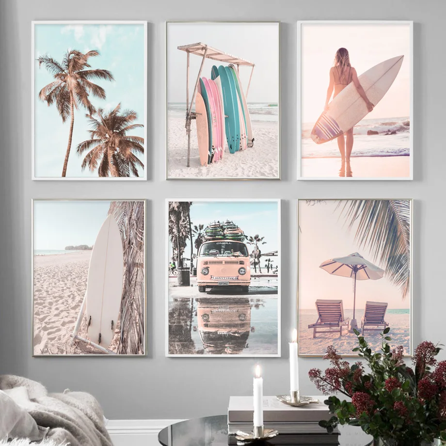 Sunny Beach Bus Surf Palm Tree - Resin Art Aesthetic recension och pris