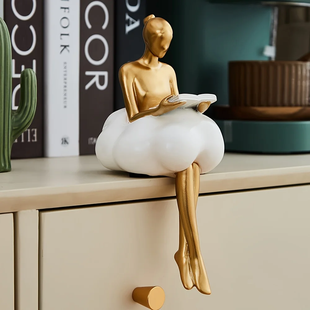 Cloud Girl Sculpture Abstract  - Resin Art Aesthetic recension och pris