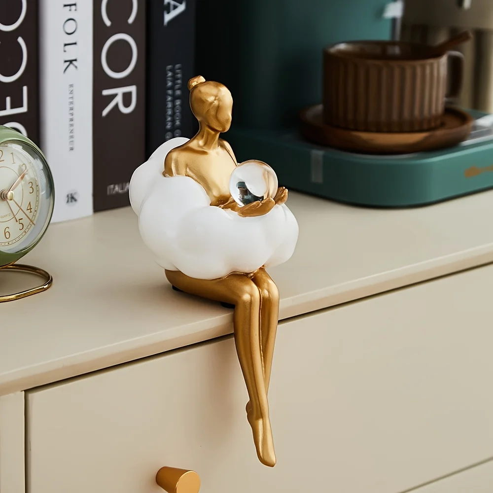 Cloud Girl Sculpture Abstract  - Resin Art Aesthetic recension och pris