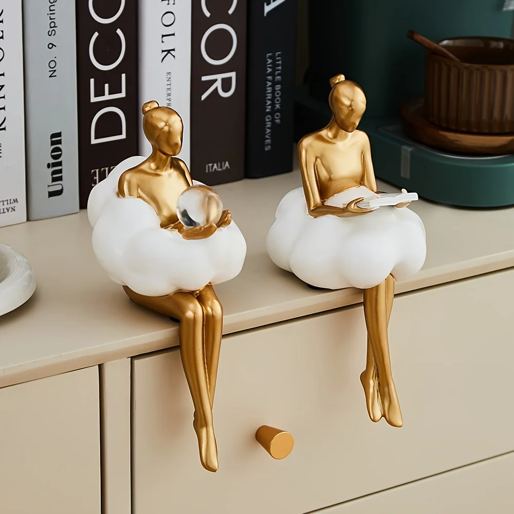 Cloud Girl Sculpture Abstract  - Resin Art Aesthetic recension och pris
