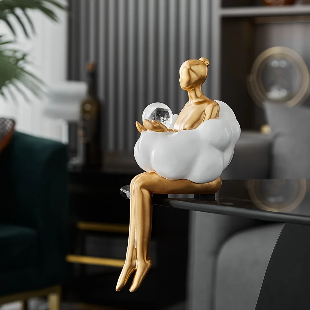 Cloud Girl Sculpture Abstract  - Resin Art Aesthetic recension och pris