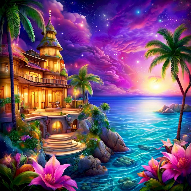 GATYZTORY Seaside Diamond Pain - Resin Art Wallpaper recension och pris