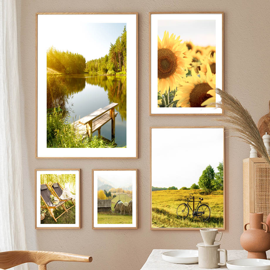 Spring Sunflower Idyllic Lake  - Resin Art Aesthetic recension och pris