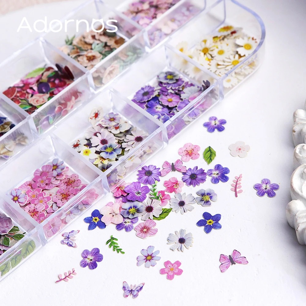 12 Grids 3D Colorful Flower Ul - Resin Art With Wood recension och pris