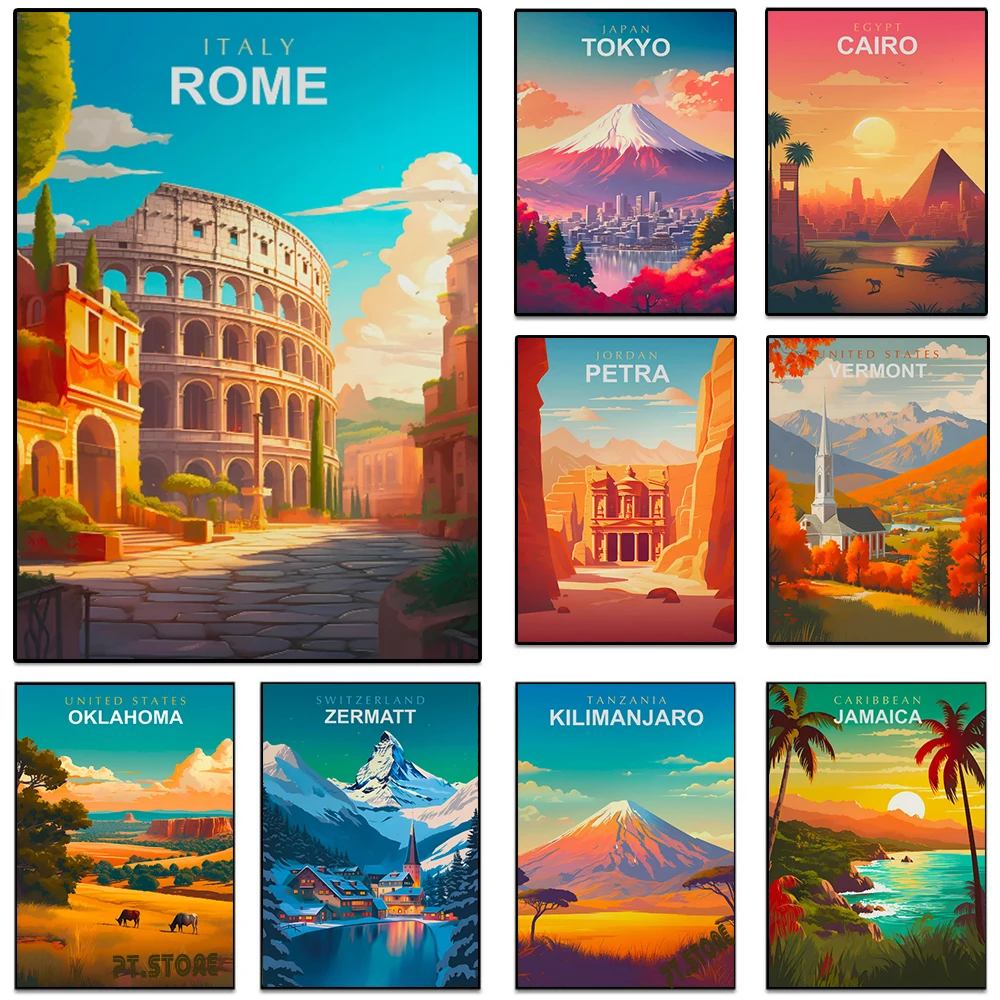 World Travel Cities Posters Pr - Resin Art World recension och pris