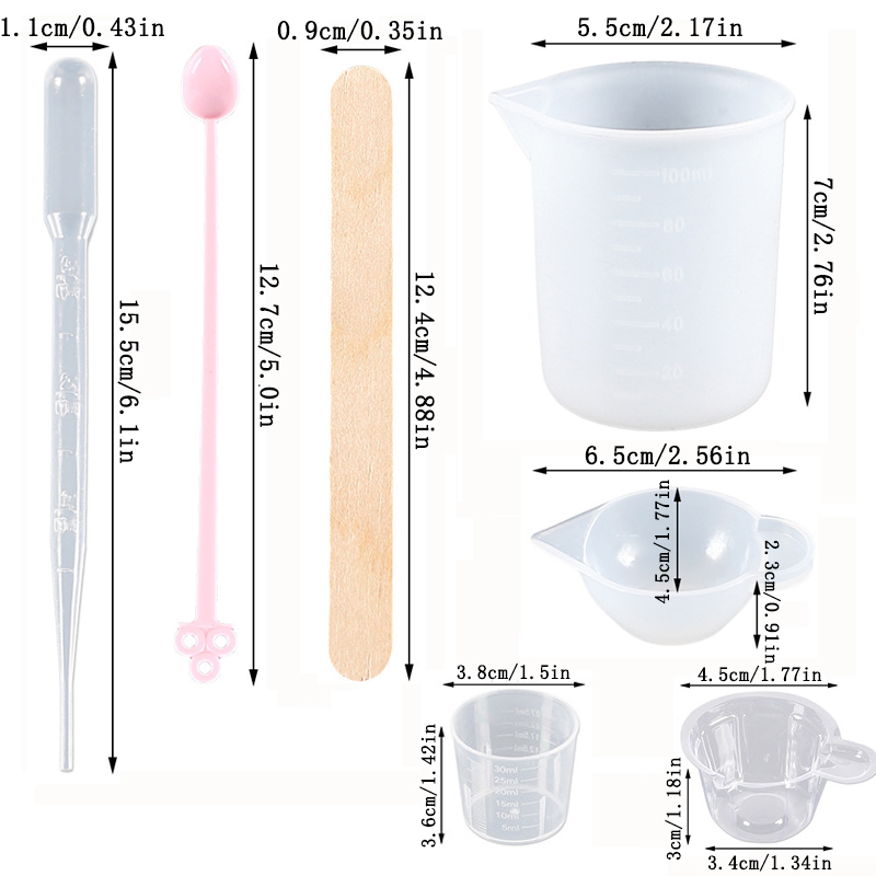 Epoxy Resin Tools Kit Silicone - Resin Mixing Cup recension och pris