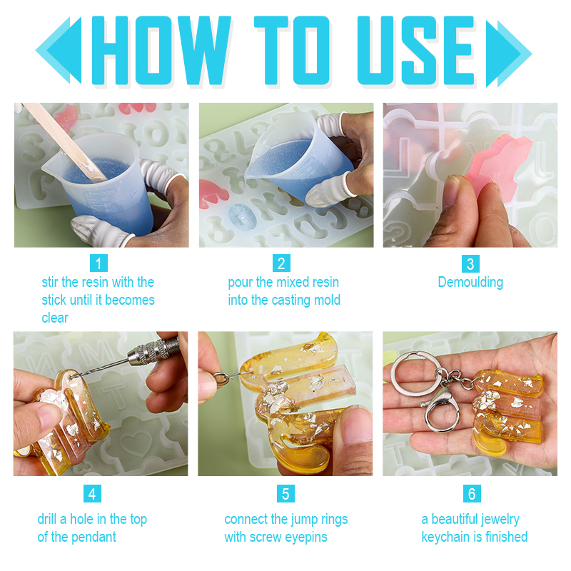 Alphabet Keychain Molds Alphab - Resin Mixing Cup recension och pris