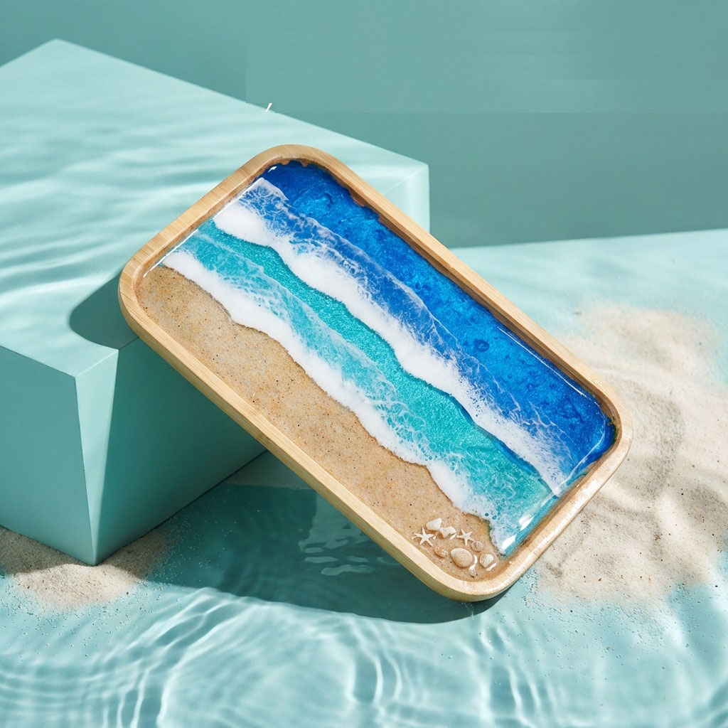 Epoxy Resin Ocean Art Decorati - Resin Art With Wood recension och pris