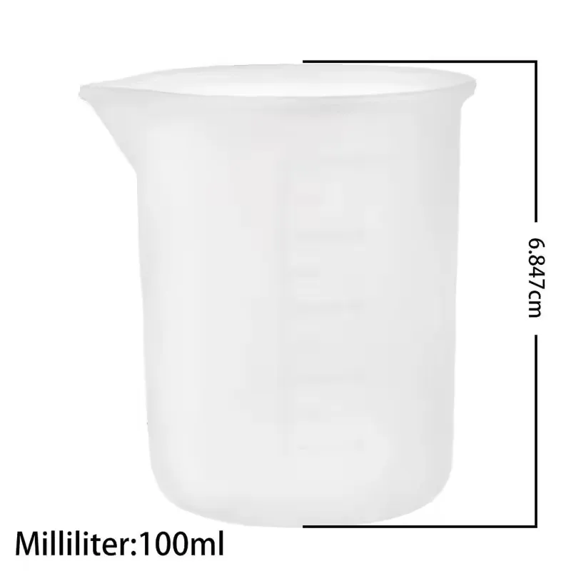 5pcs 100ml Silicone Measuring  - Resin Mixing Cup recension och pris