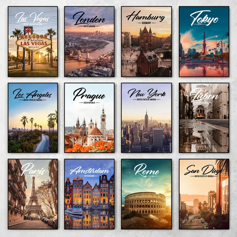 World Famous Cities Posters Lo - Resin Art World recension och pris
