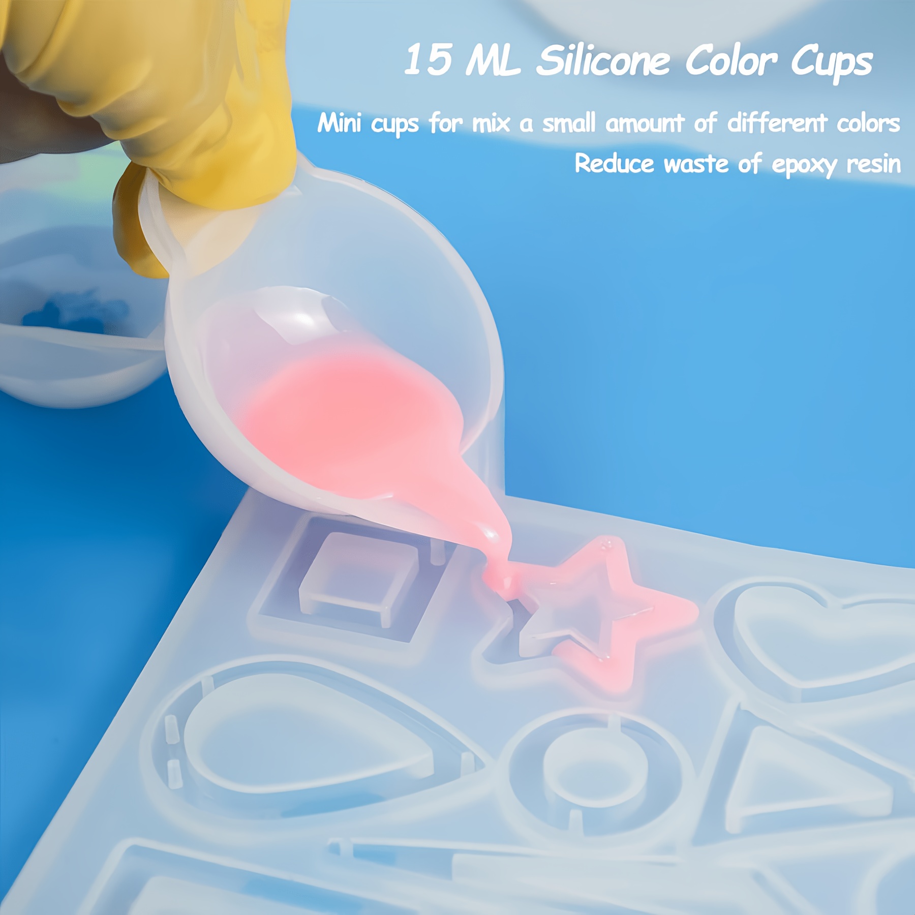 21pcs/Set Silicone Resin Casti - Resin Mixing Cup recension och pris