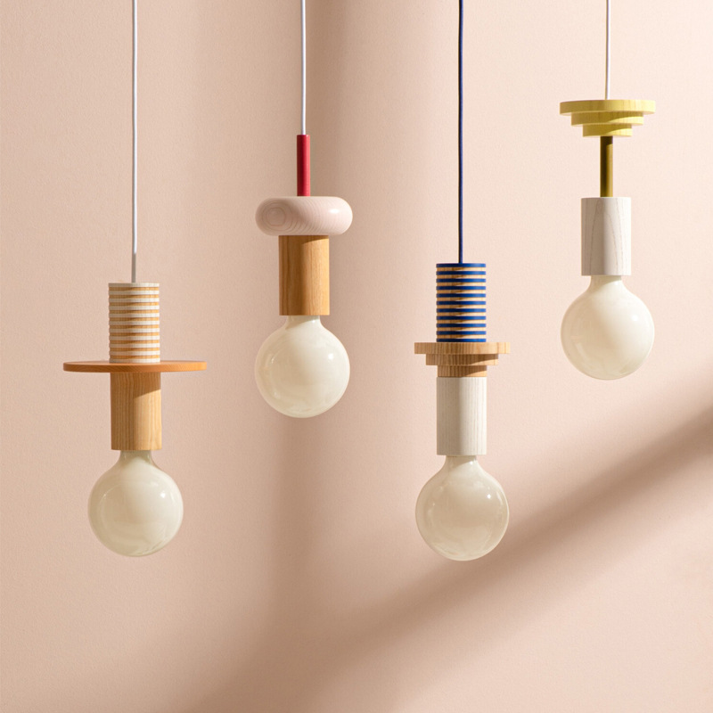 JUNIT Dia Pendant Lamp Modern  - Resin Art With Wood recension och pris