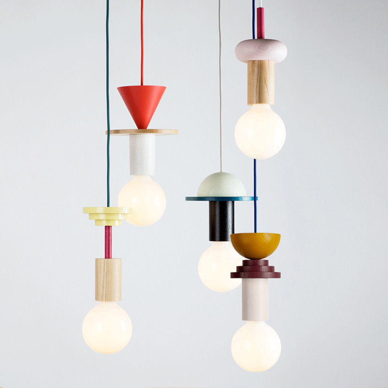 JUNIT Dia Pendant Lamp Modern  - Resin Art With Wood recension och pris