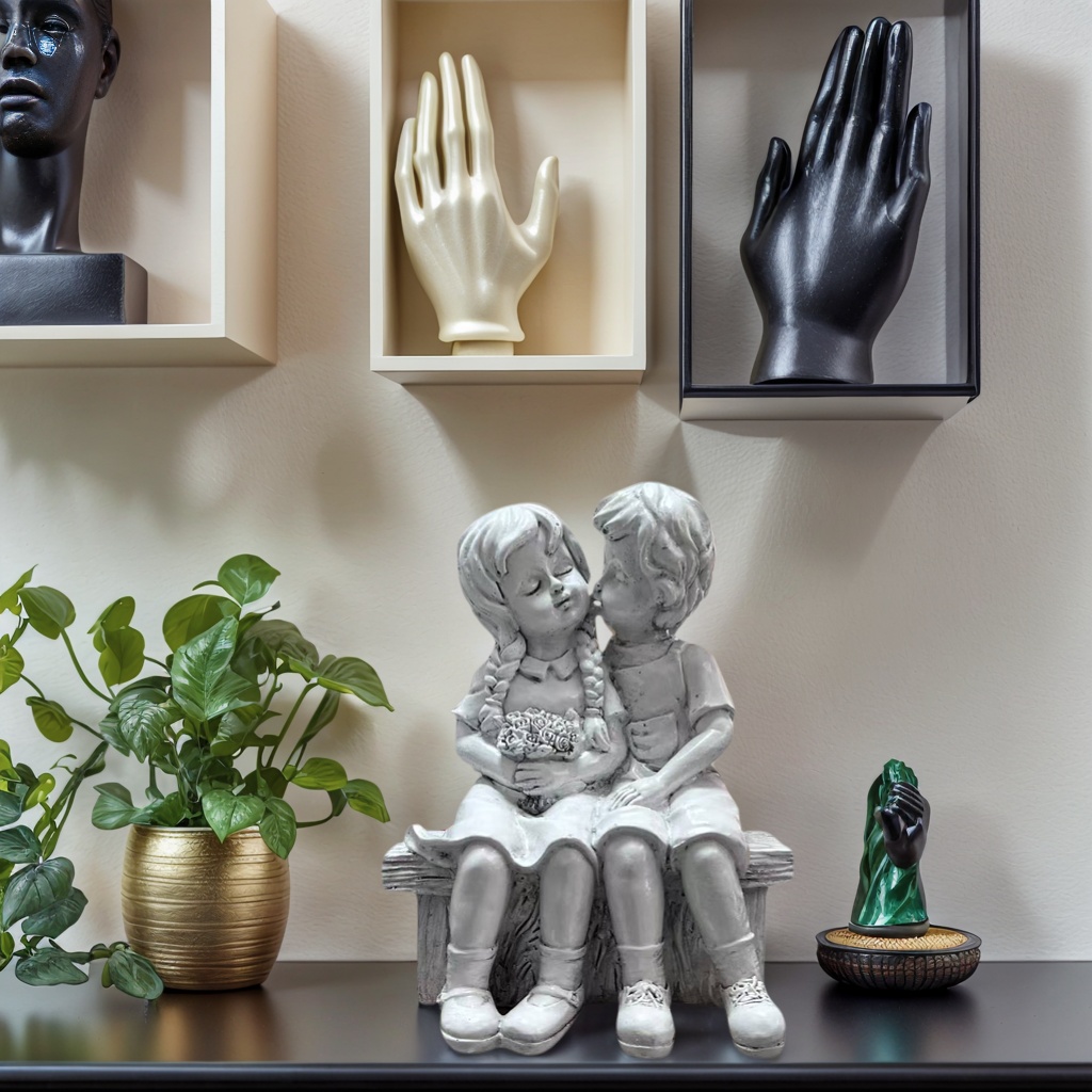 Cute Little Boy And Girl Resin - Resin Art Aesthetic recension och pris