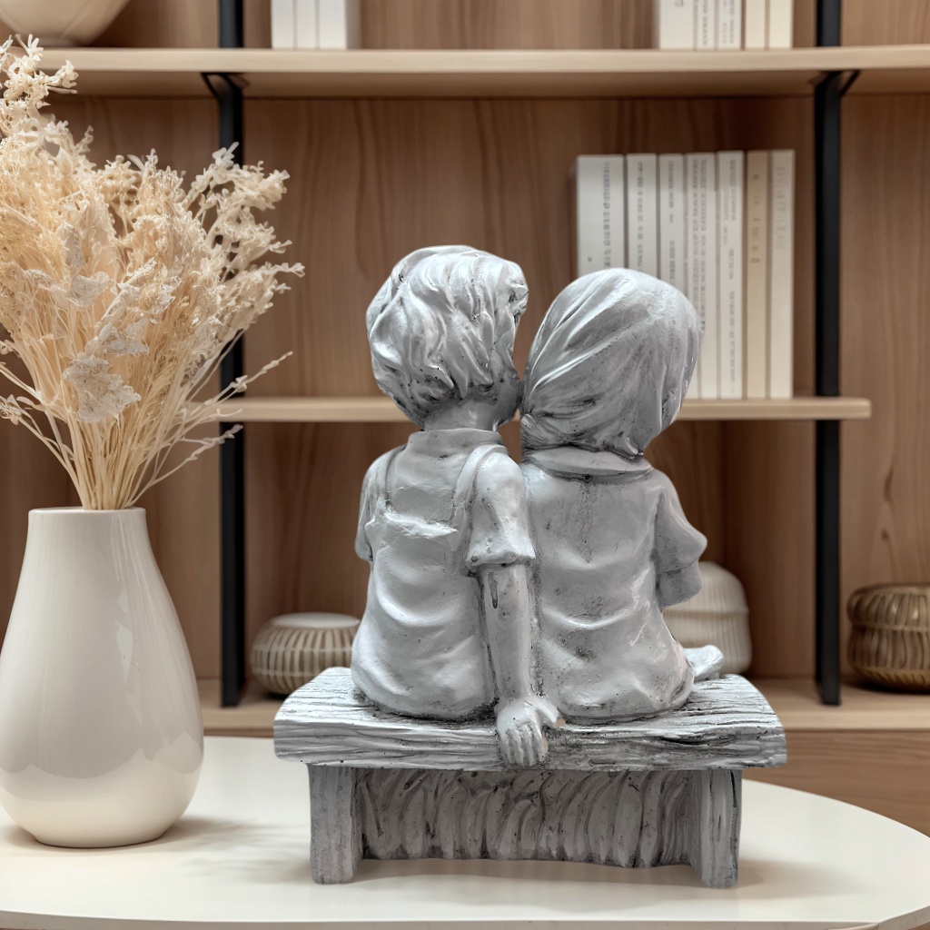 Cute Little Boy And Girl Resin - Resin Art Aesthetic recension och pris